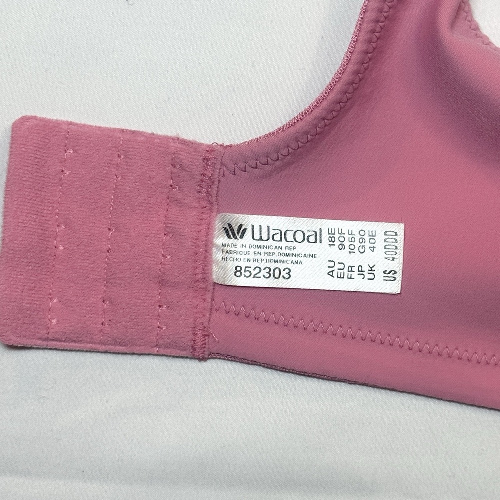 Wacoal Back Appeal Full Coverage Wire Free Bra 40DDD Pink 852303 Comfort - Picture 5 of 5